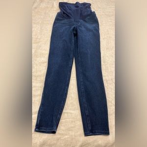 Spanx Mama Maternity Ankle Jean-ish Leggings Dark Wash Size S